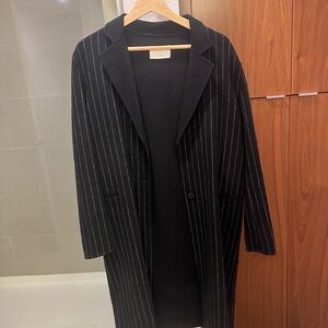Sandro Black Pinstripe Blazer/Fame Coat